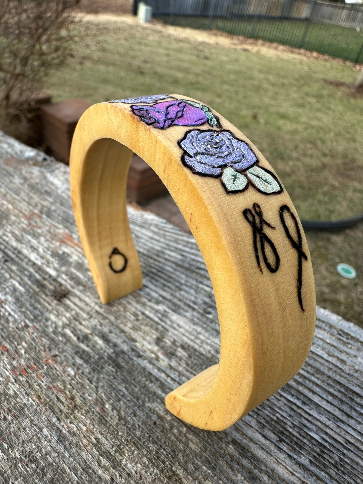 Thin Poplar Wood Bracelet
