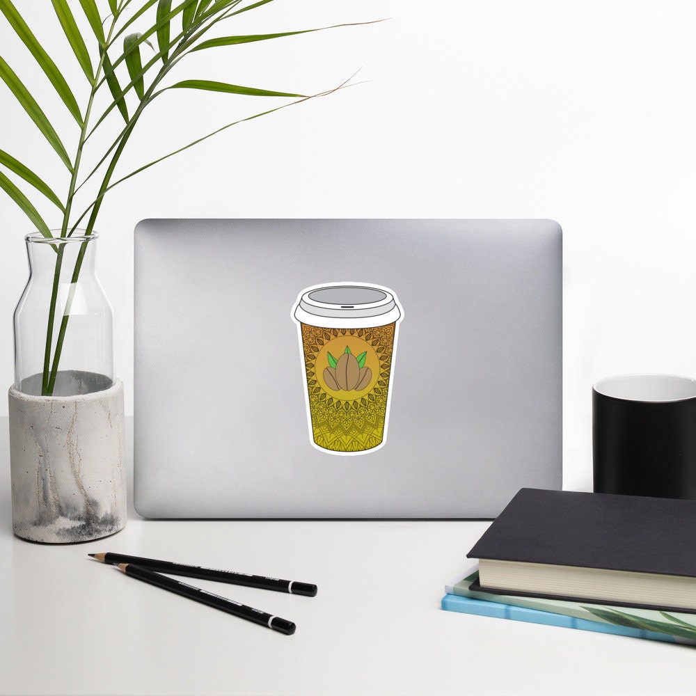 Mandala Coffee Cup Bubble-free sticker