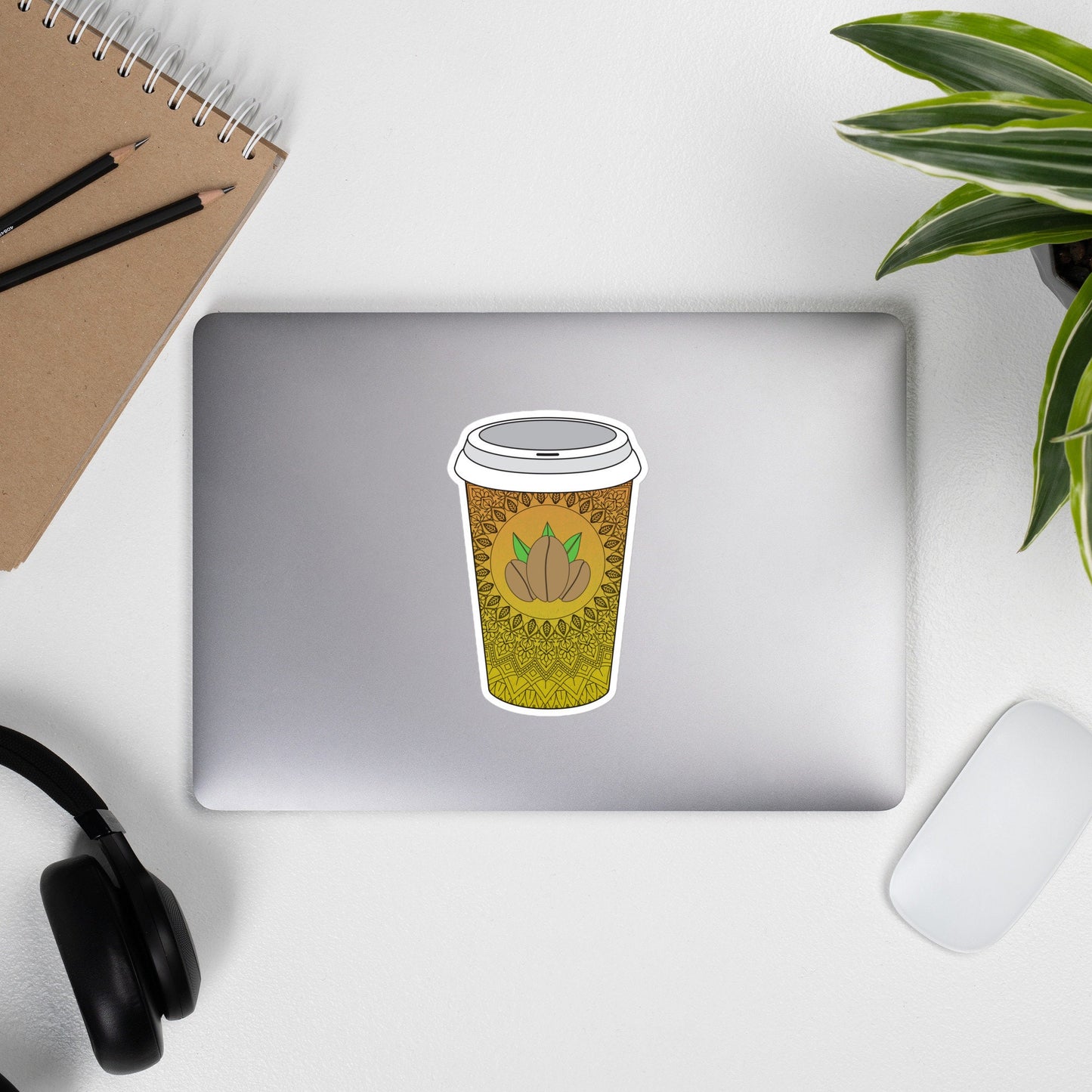 Mandala Coffee Cup Bubble-free sticker