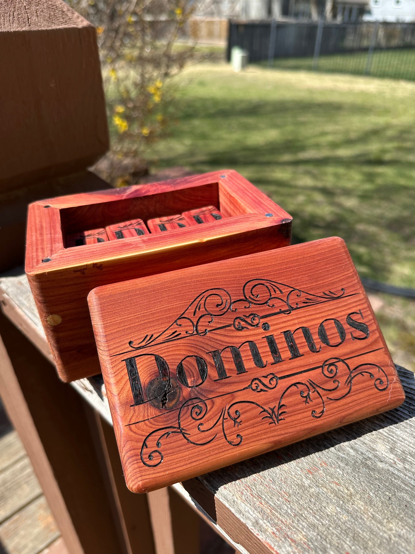 Cedar Domino Box