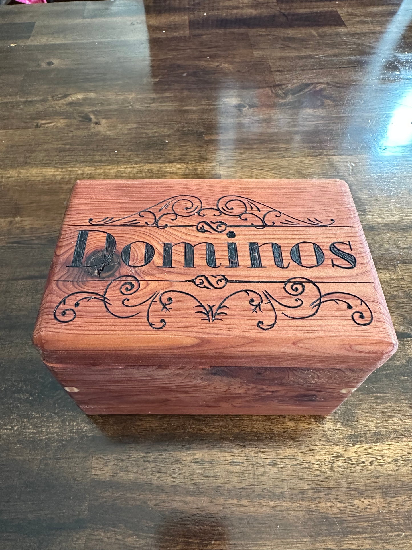 Cedar Domino Box