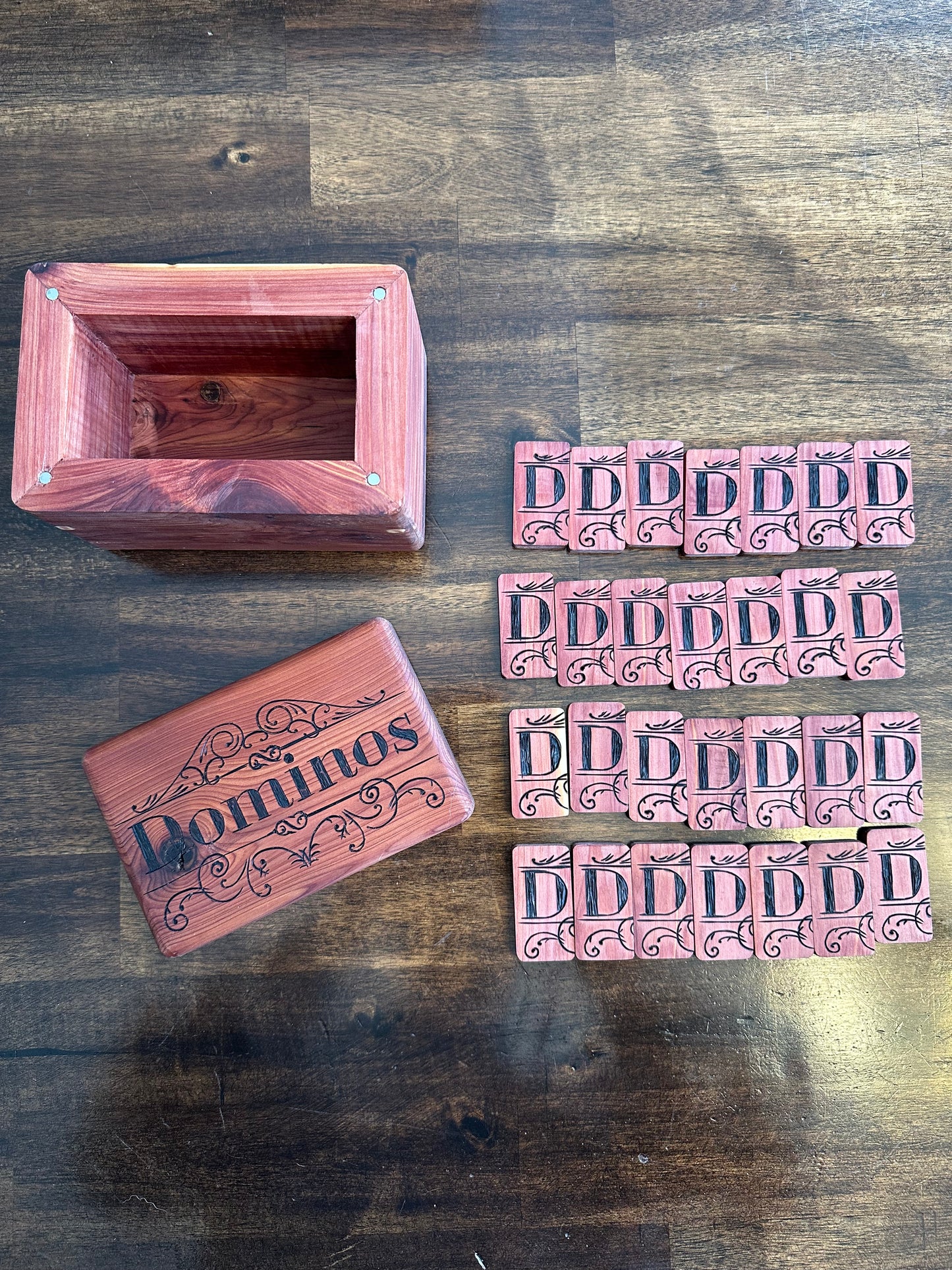 Cedar Domino Box