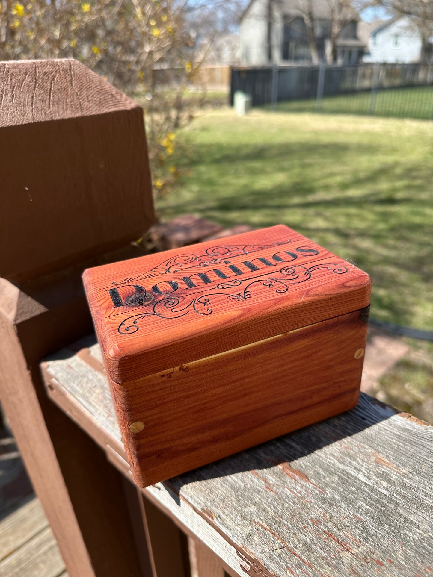 Cedar Domino Box