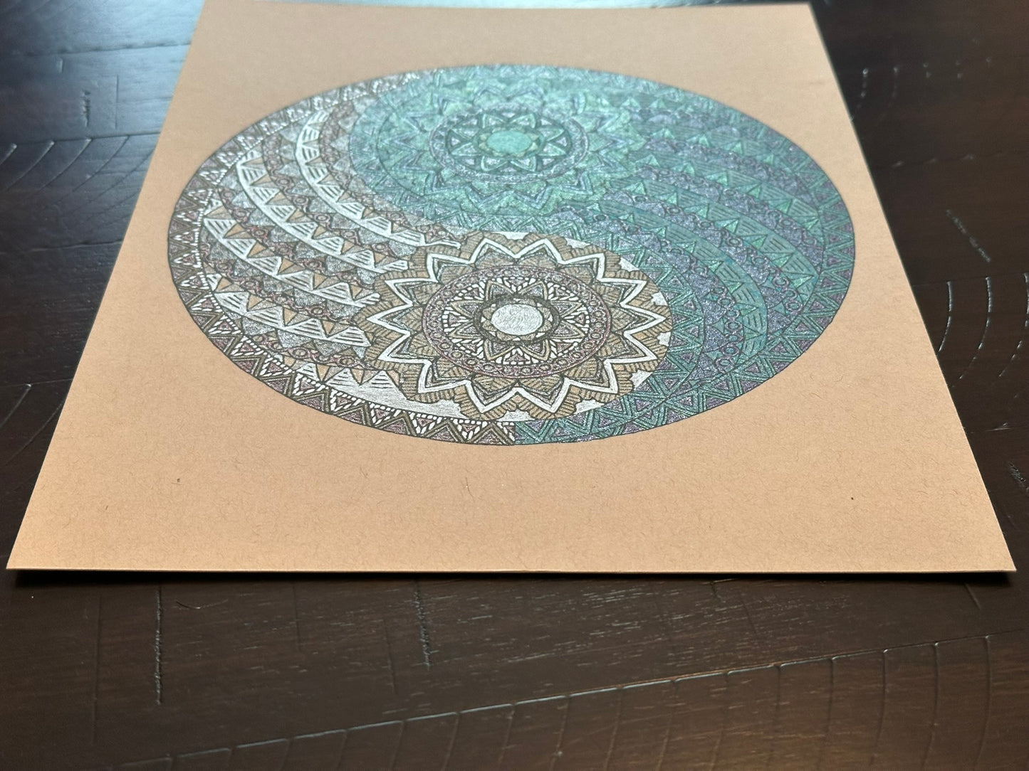 Ying Yang Mandala Print