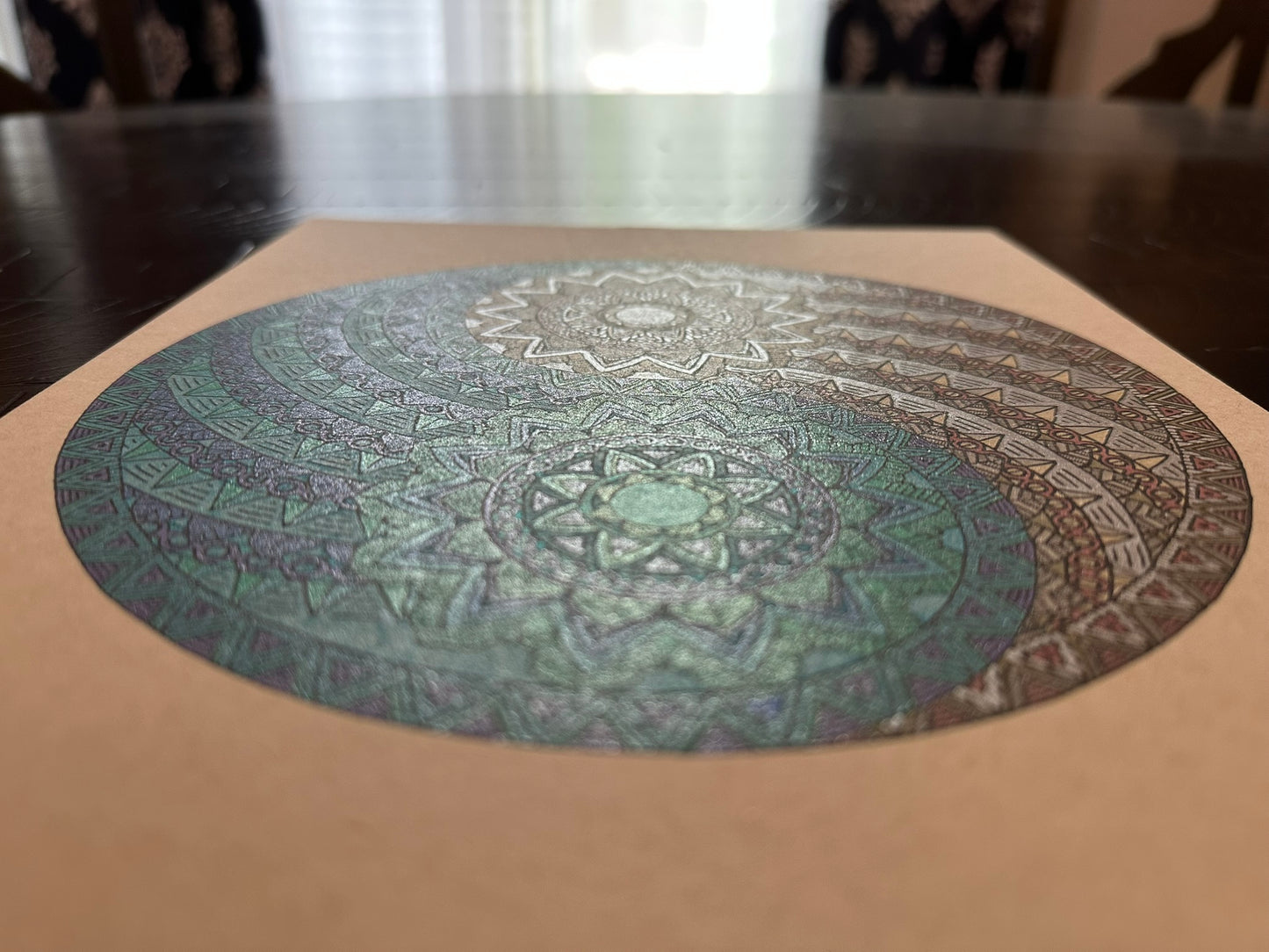 Ying Yang Mandala Print