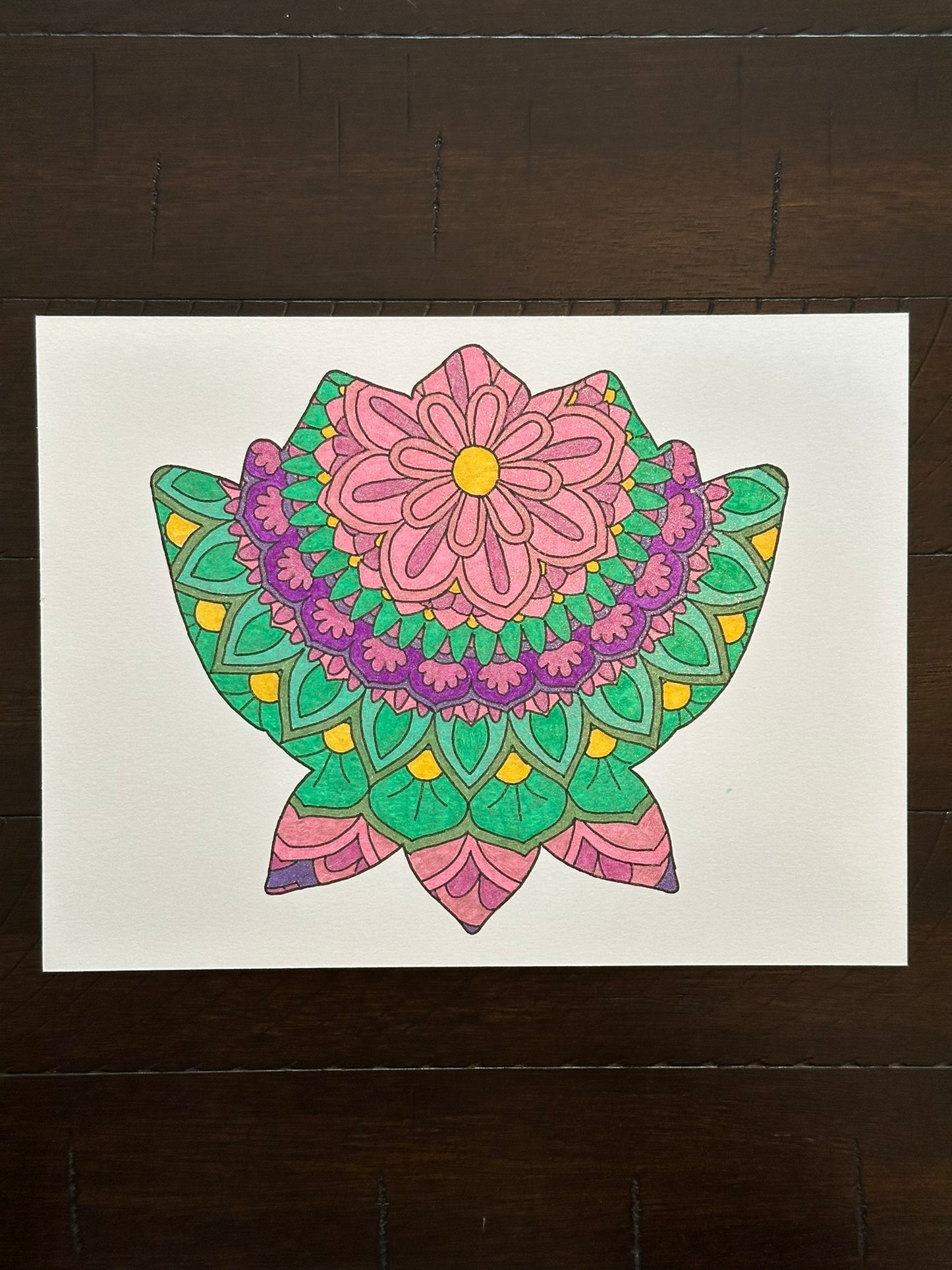 Lotus Plant Mandala Print