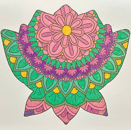 Lotus Plant Mandala Print