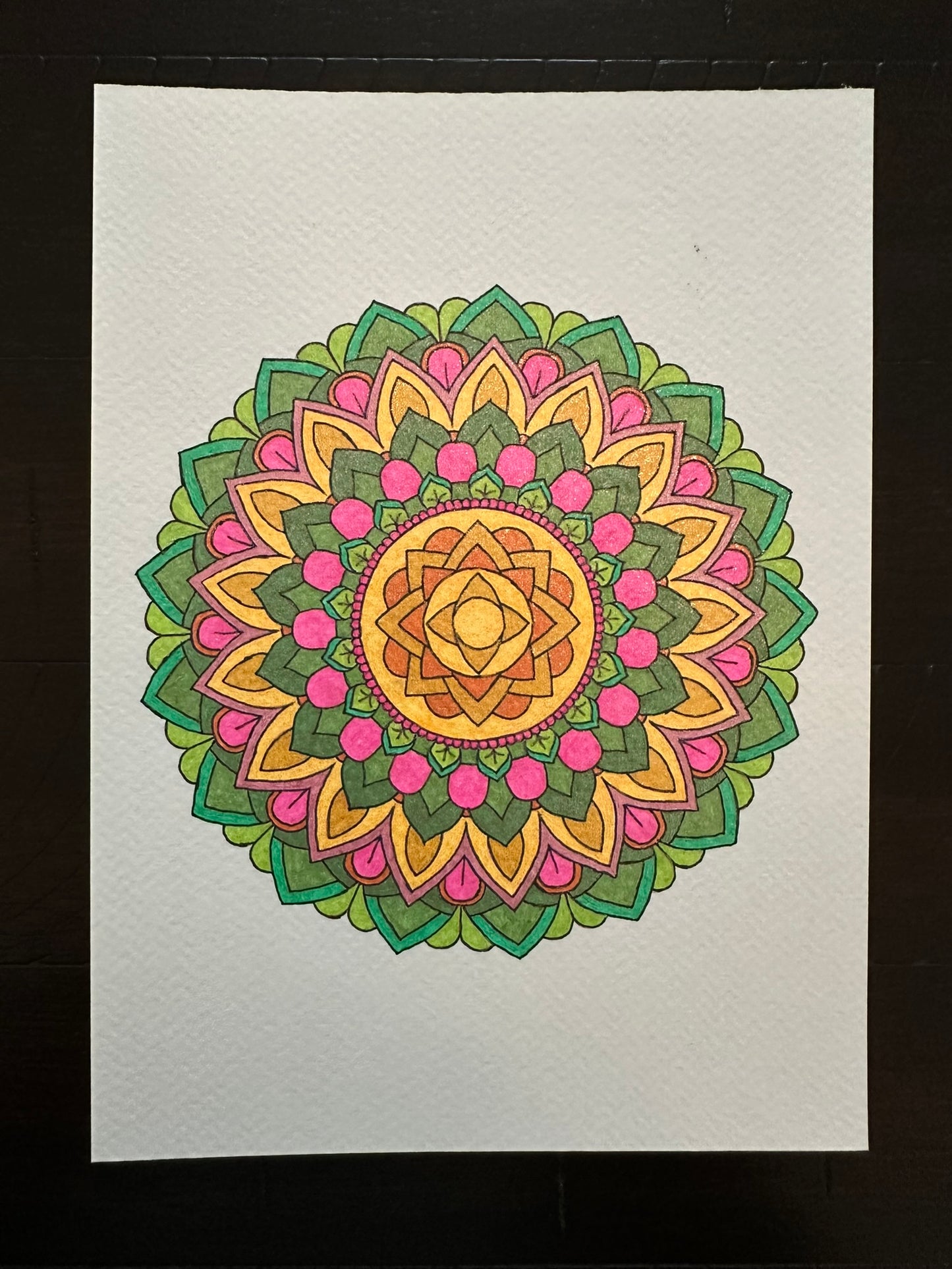 Round Flower Pattern Mandala Print