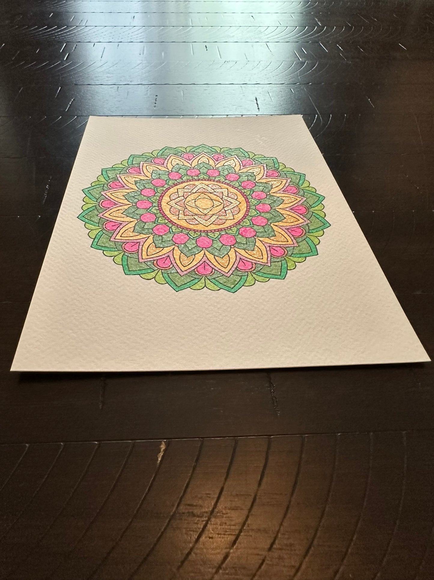 Round Flower Pattern Mandala Print