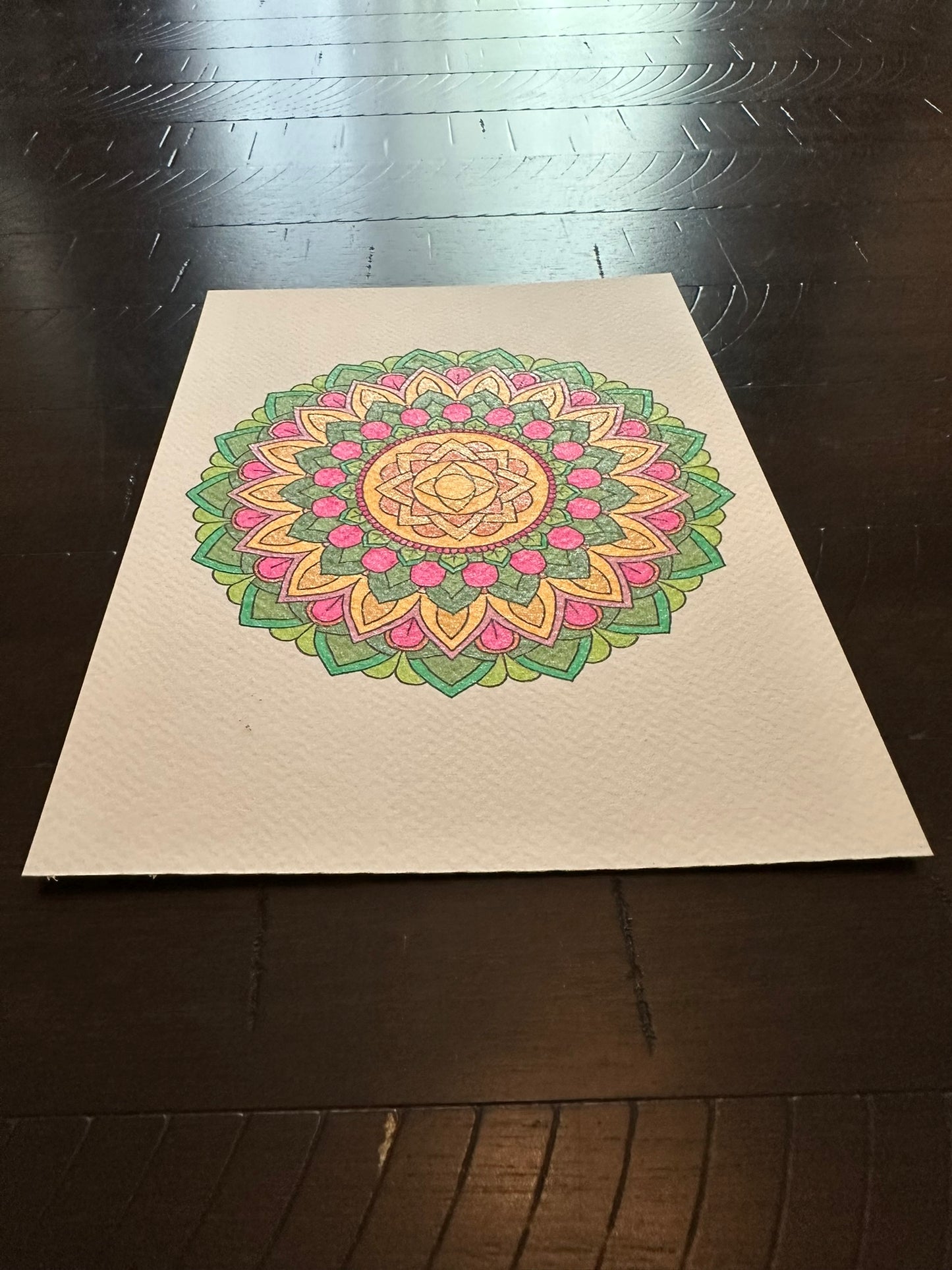 Round Flower Pattern Mandala Print
