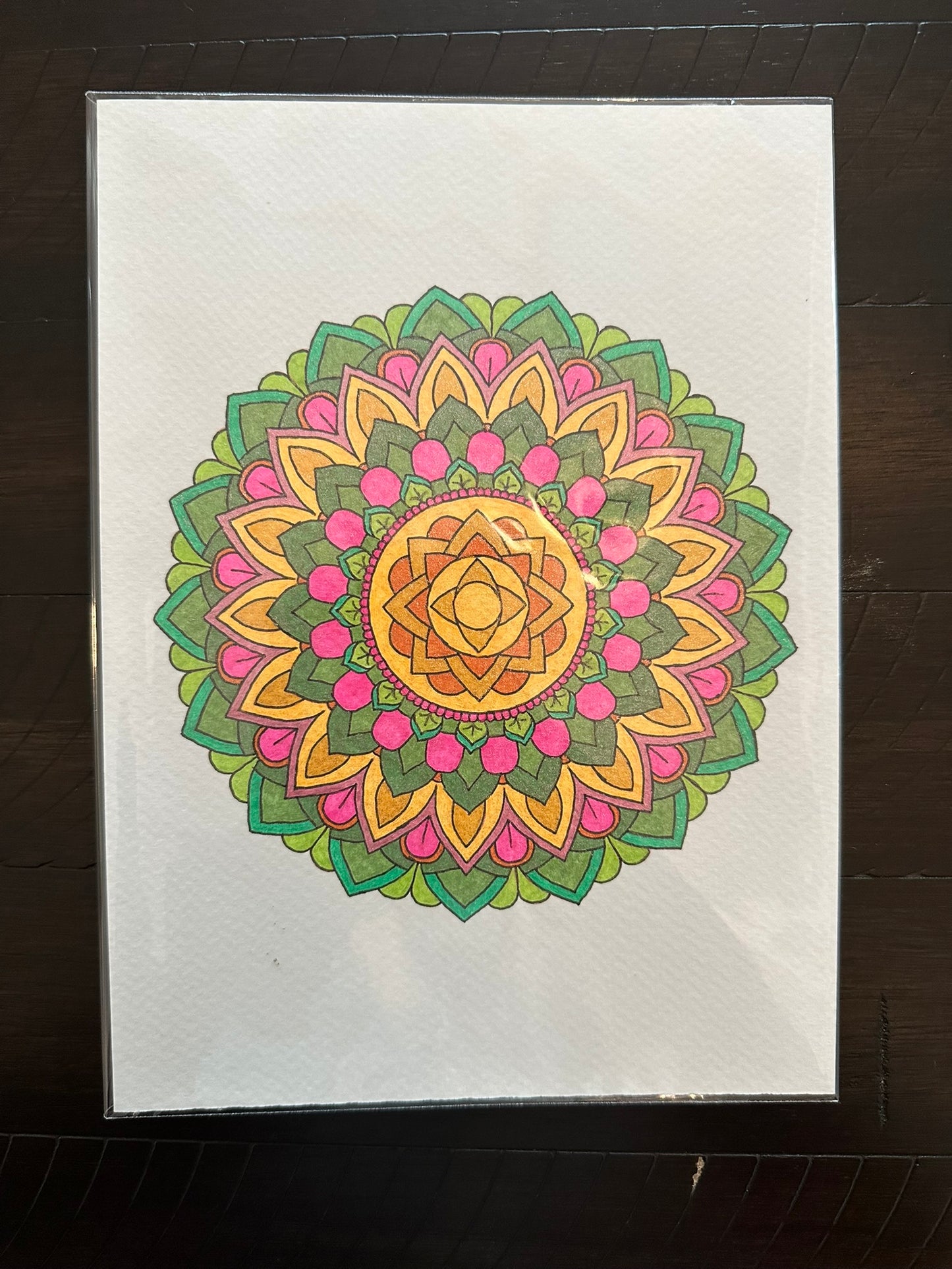 Round Flower Pattern Mandala Print