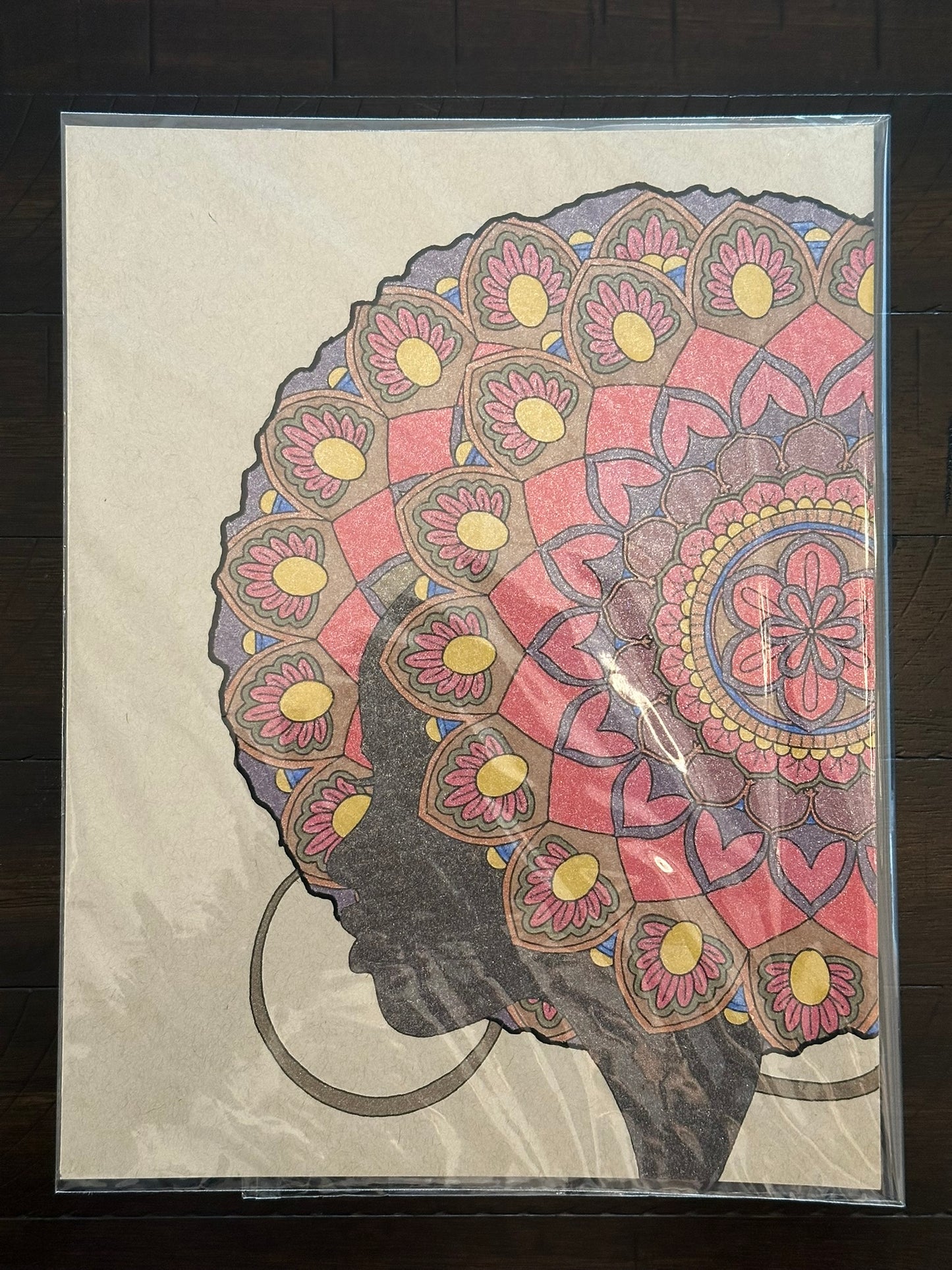 Sultry Hair Mandala Print