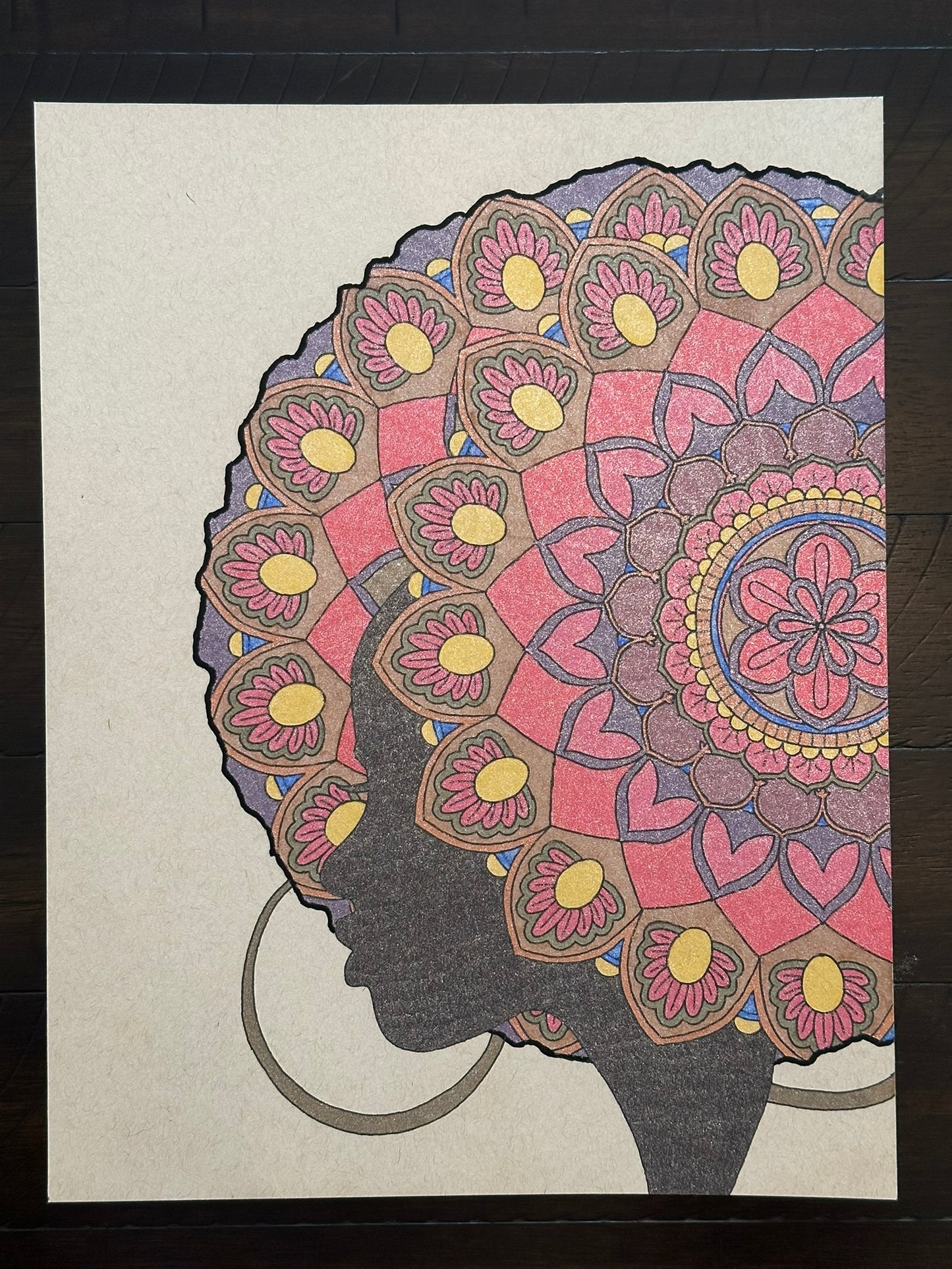 Sultry Hair Mandala Print
