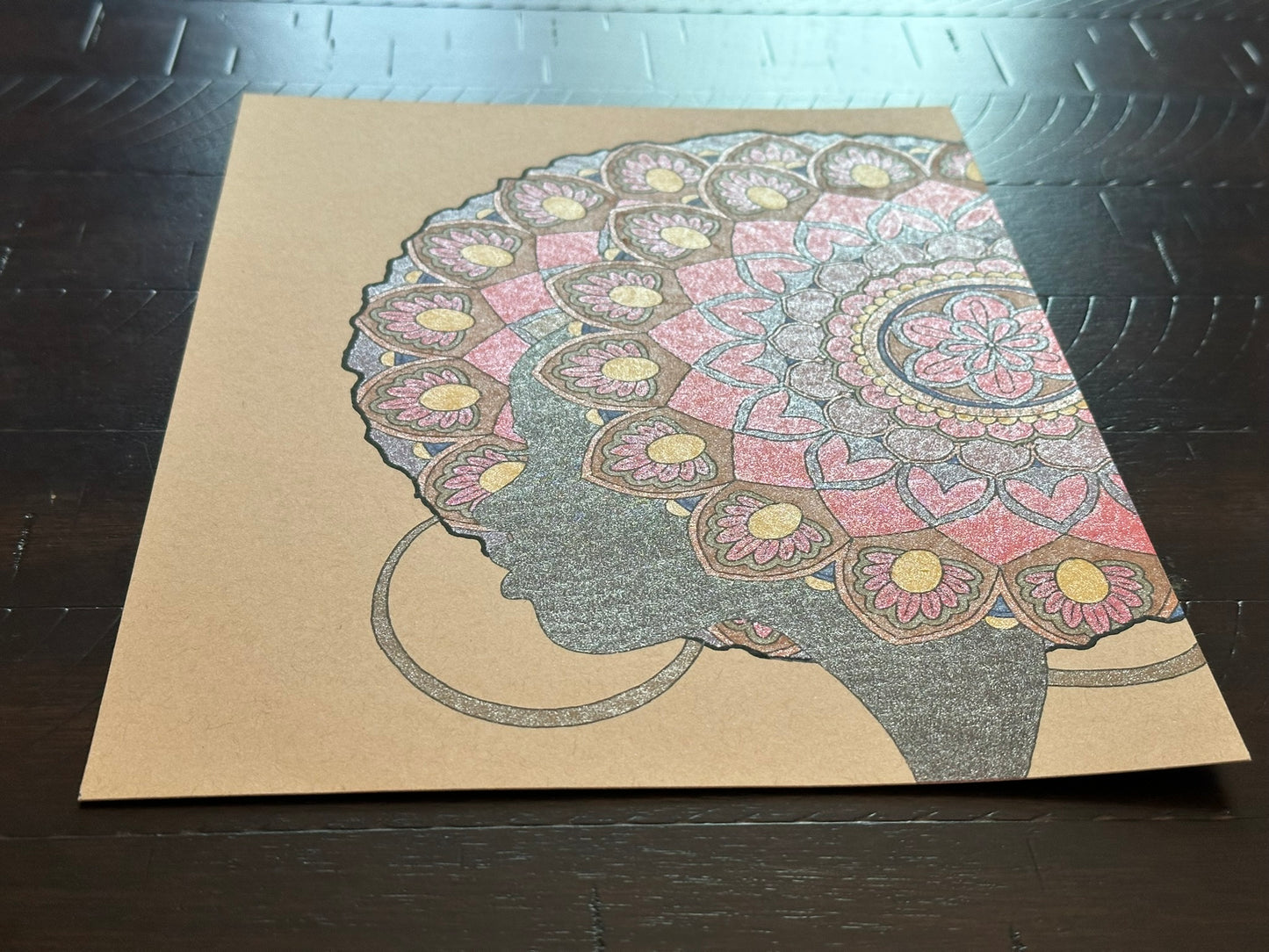 Sultry Hair Mandala Print