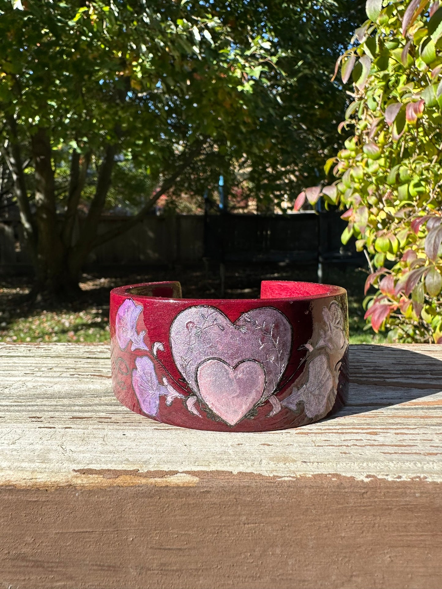 Purple Heart Wood Bracelet
