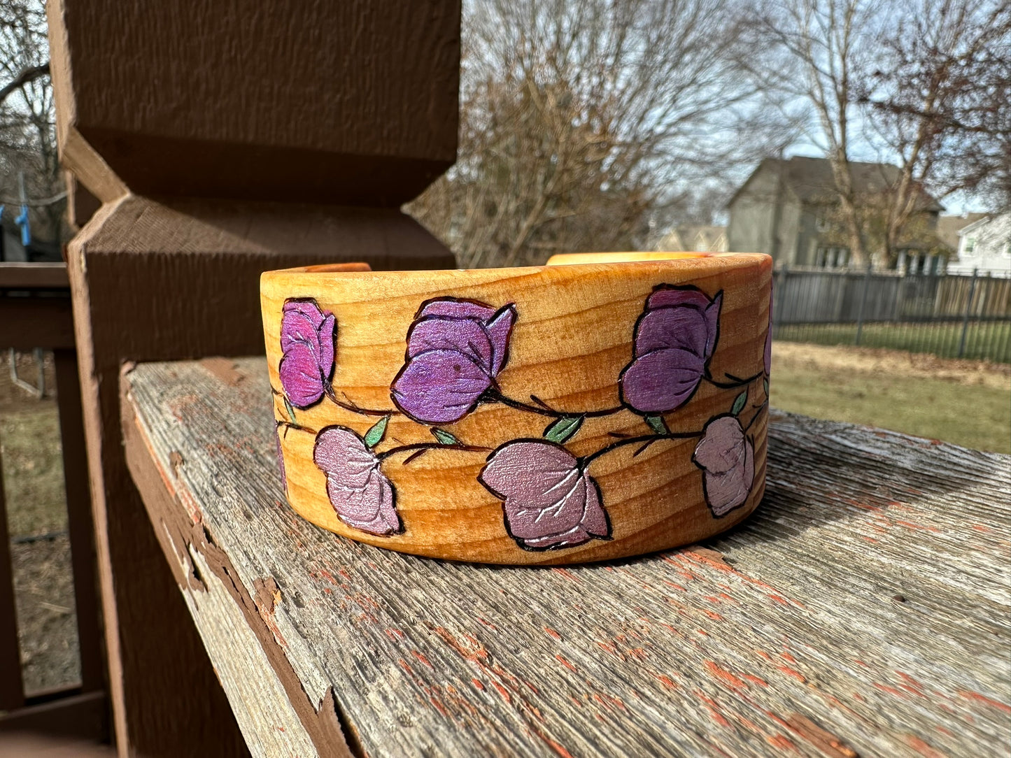 Wooden Rose Bracelet