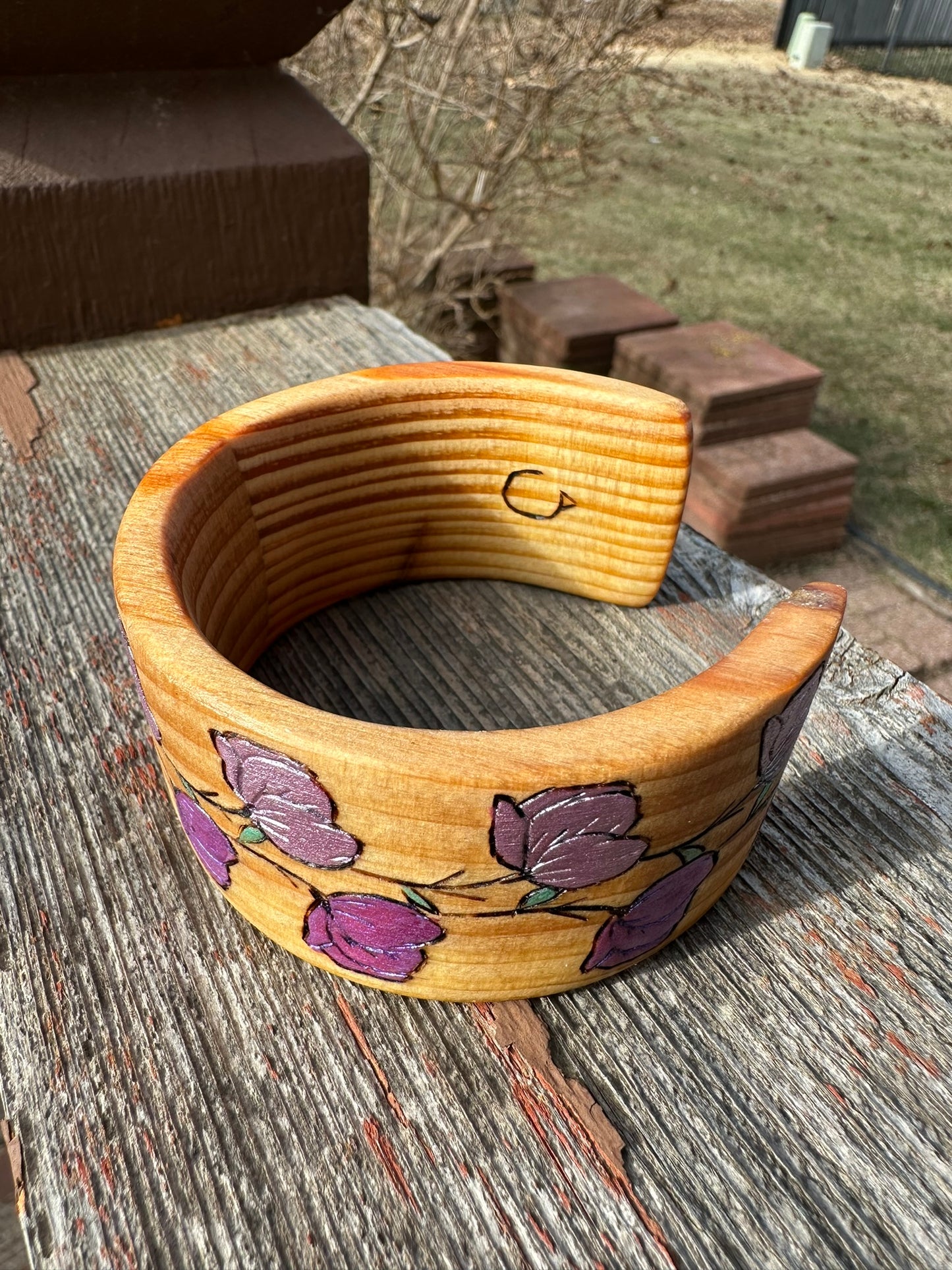 Wooden Rose Bracelet