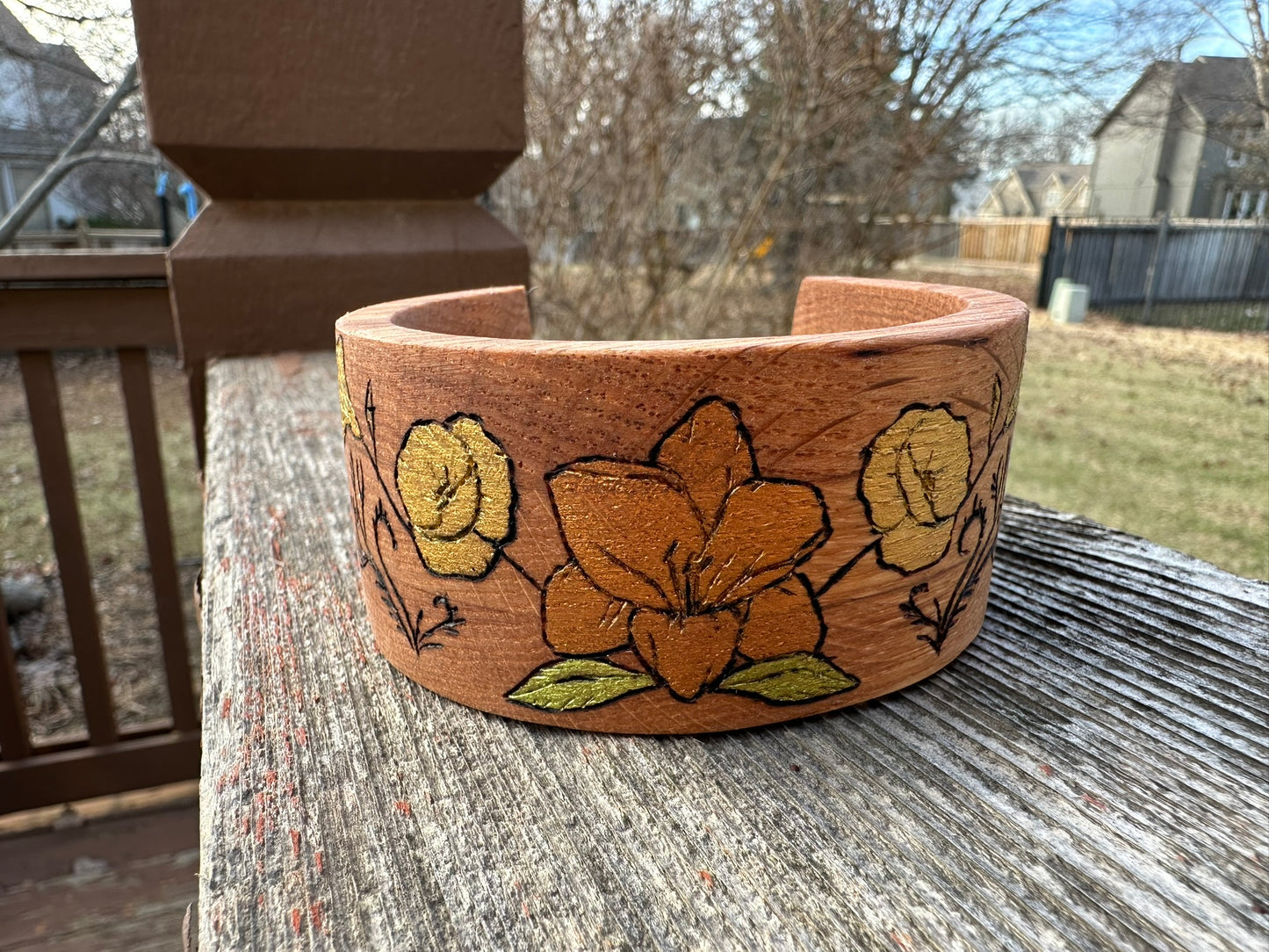 Red Oak Wood Bracelet
