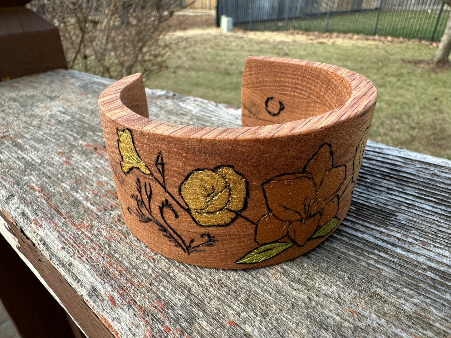 Red Oak Wood Bracelet