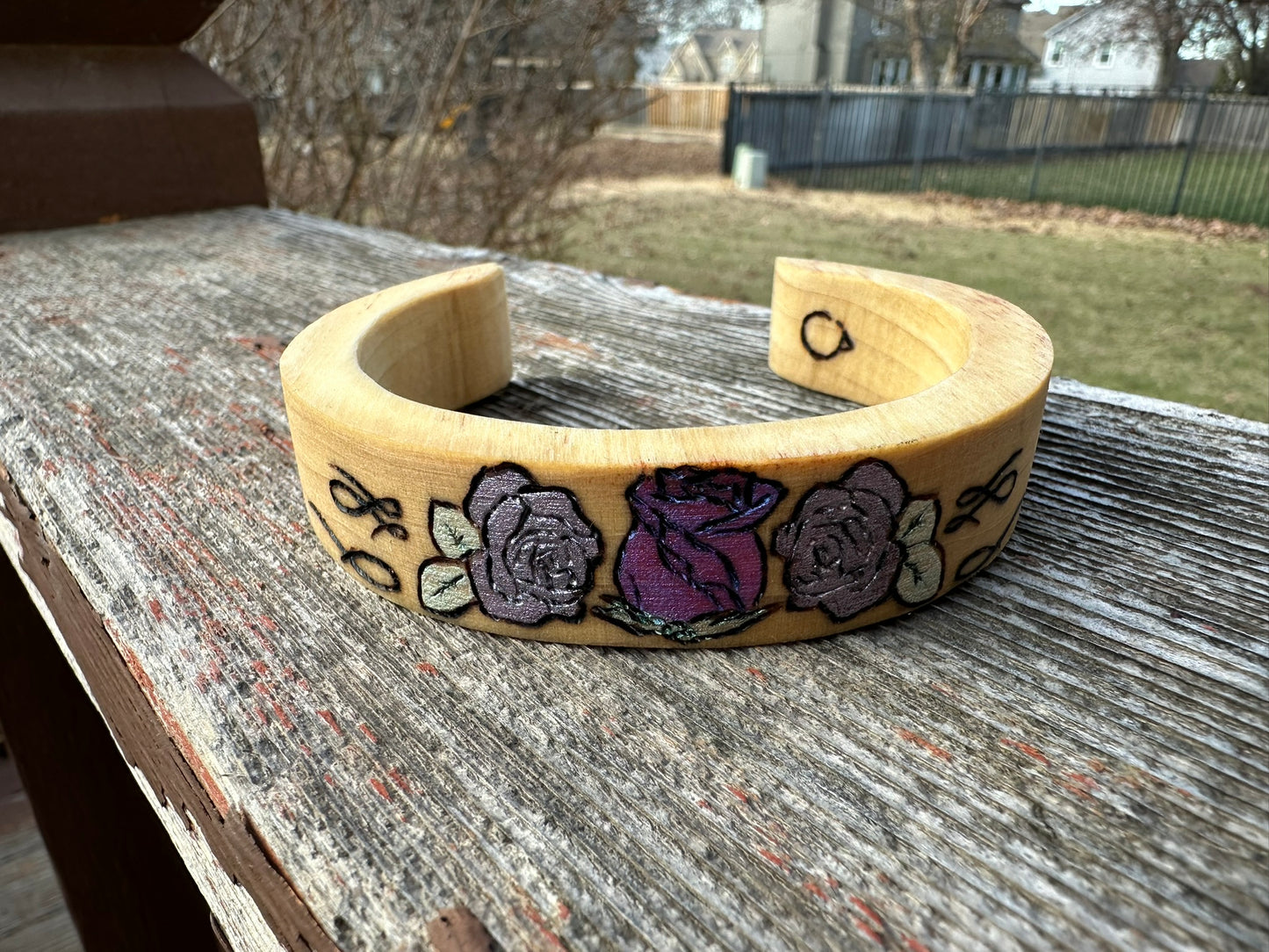 Thin Poplar Wood Bracelet