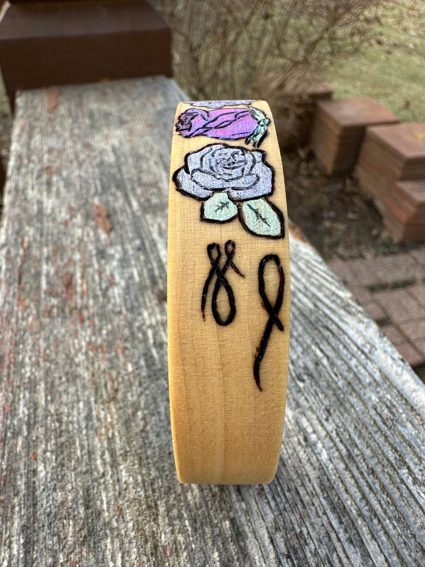 Thin Poplar Wood Bracelet
