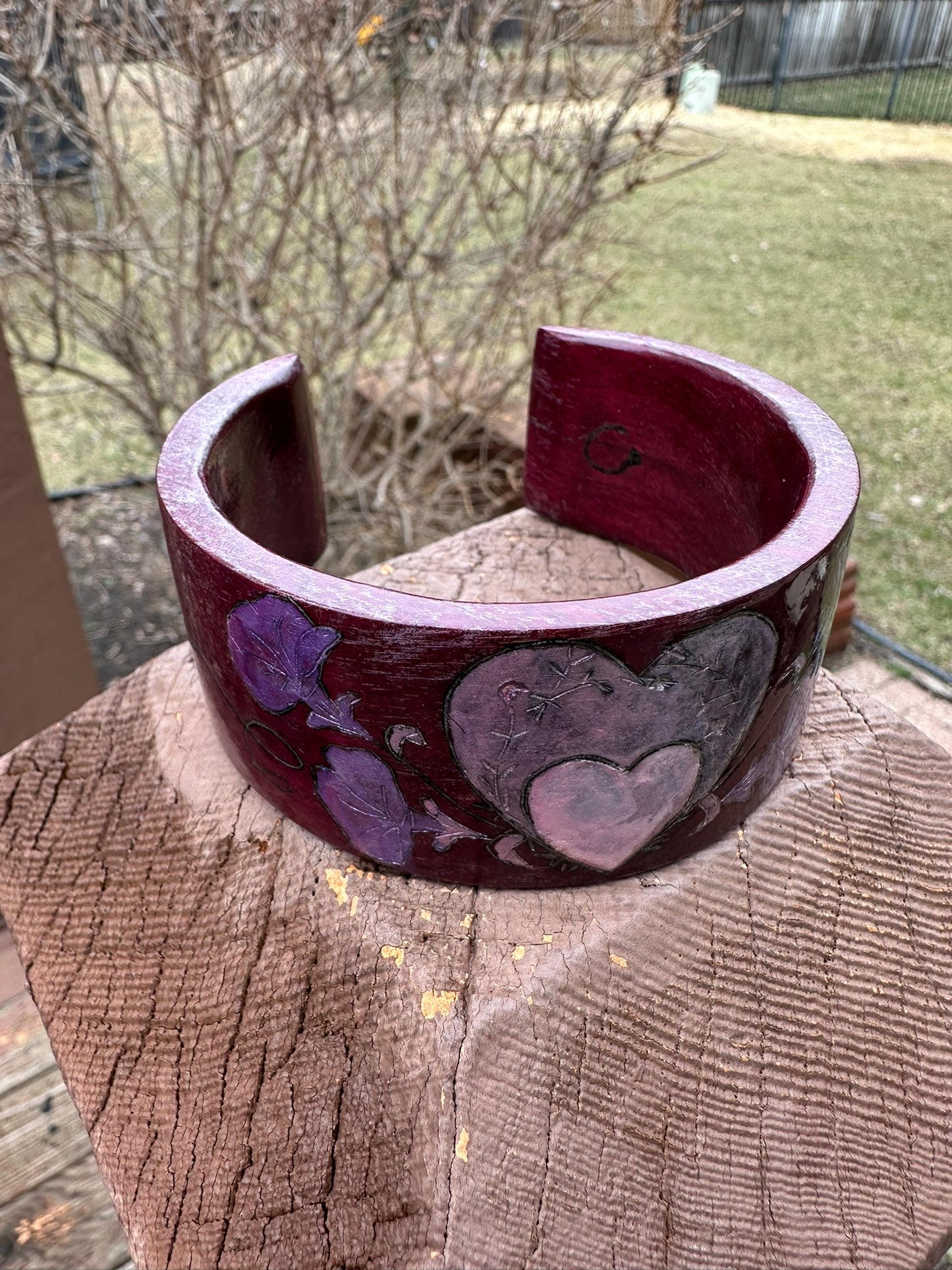 Purple Heart Wood Bracelet