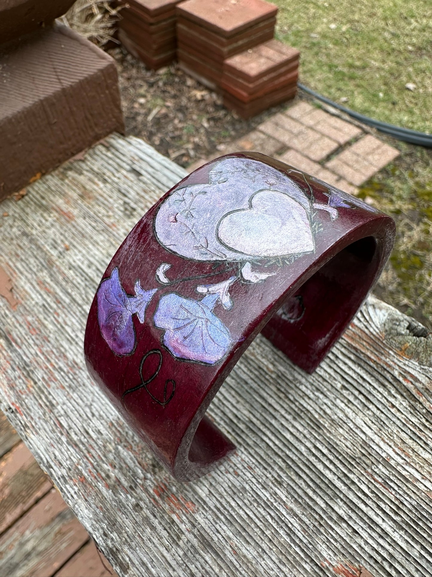 Purple Heart Wood Bracelet
