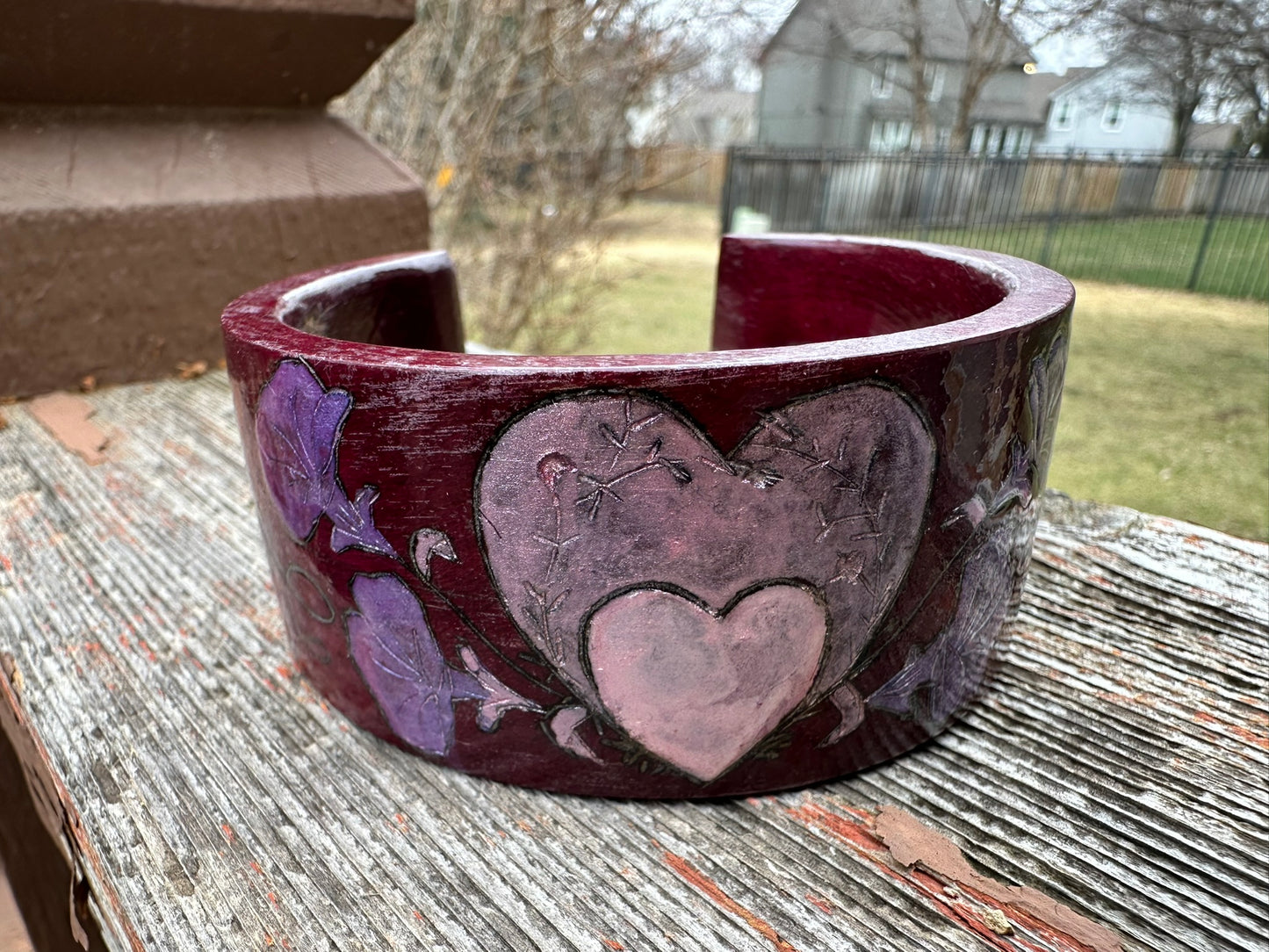 Purple Heart Wood Bracelet