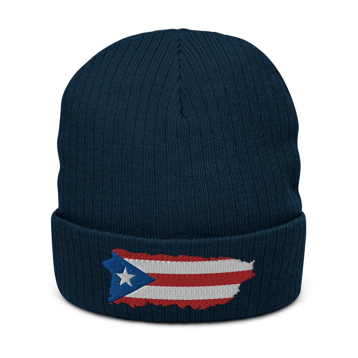 Ribbed knit beanie with the Island of Puerto Rico Logo - available in 5 colors - get ready to be stylish in the cold and stay warm!
