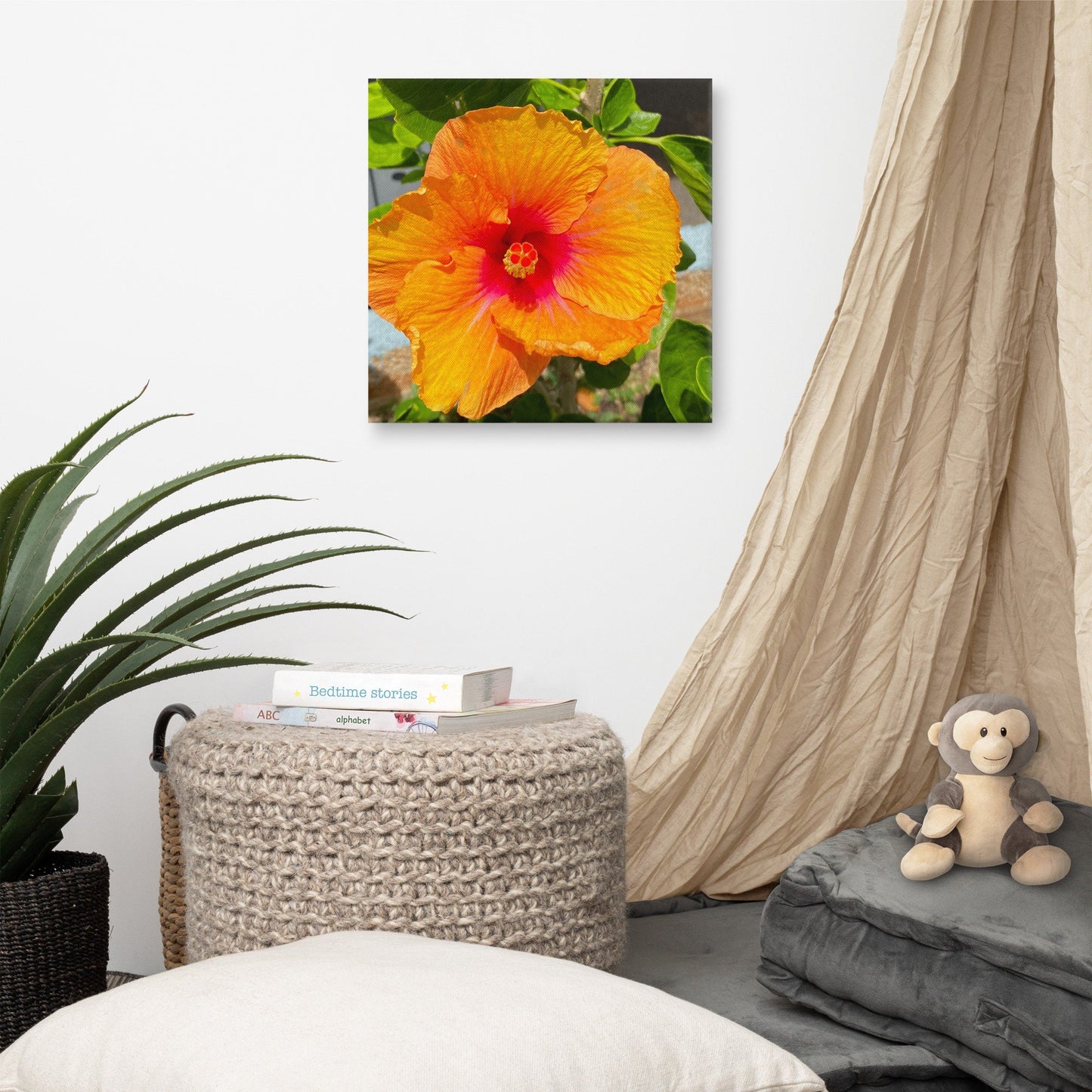 Orange Flower Canvas
