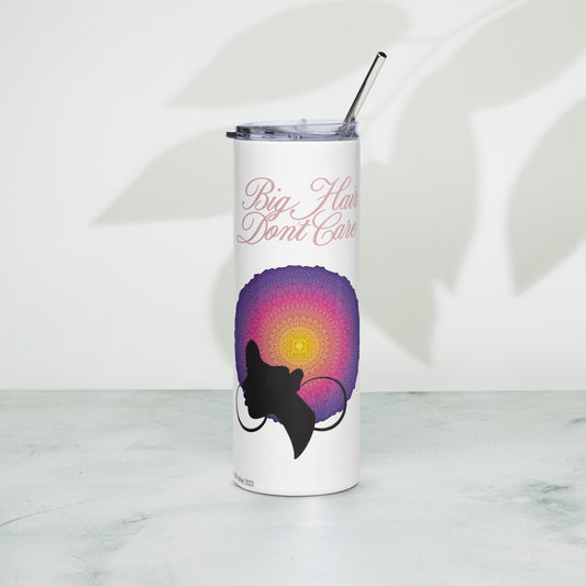 Stainless steel tumbler with Big Hair Design