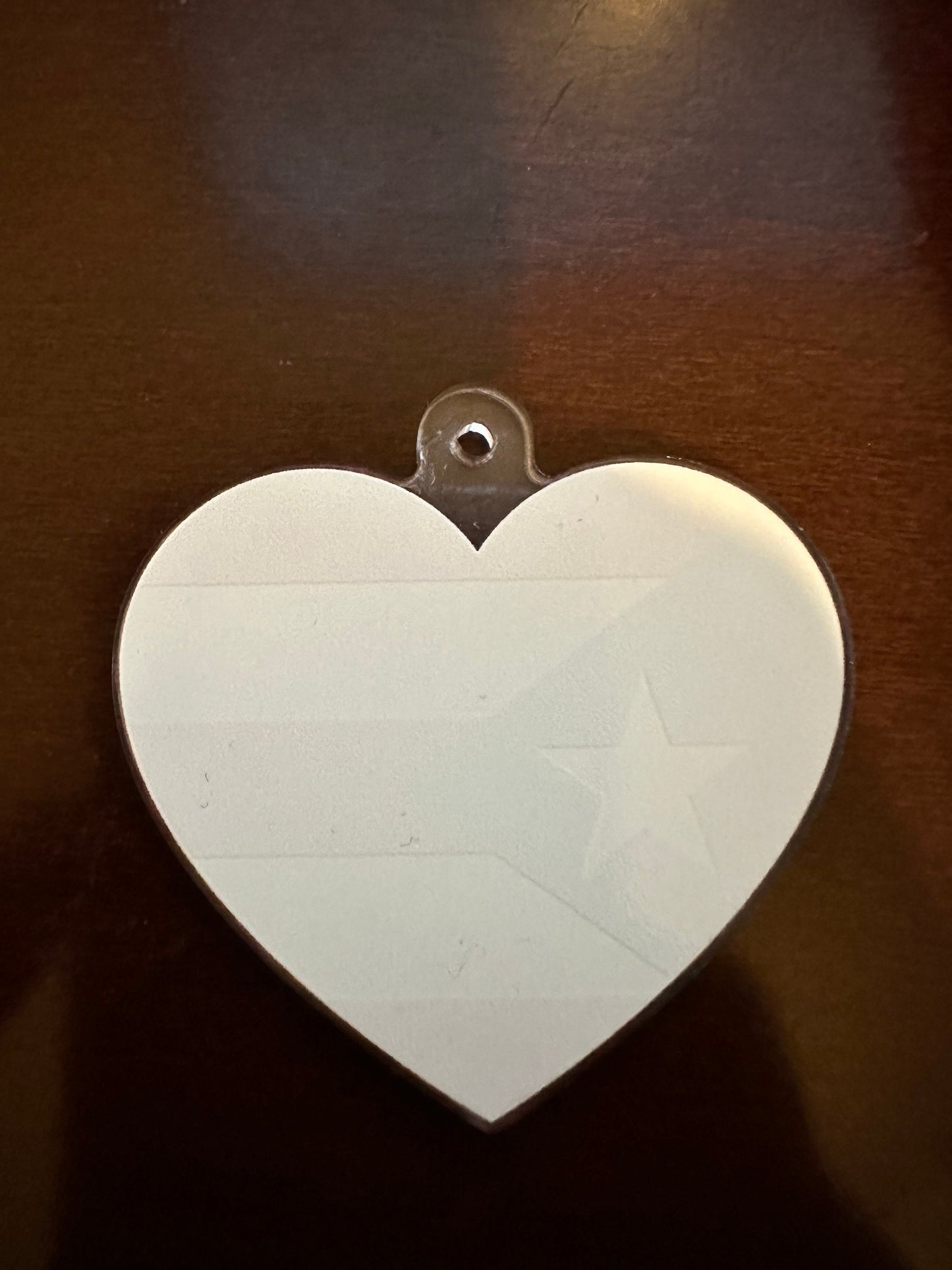 Heart Shaped Acrylic Keychainof a Puerto Rican Flag - red white and blue - Patriotic Flags - cute souvenir or gift - Island of enchantment