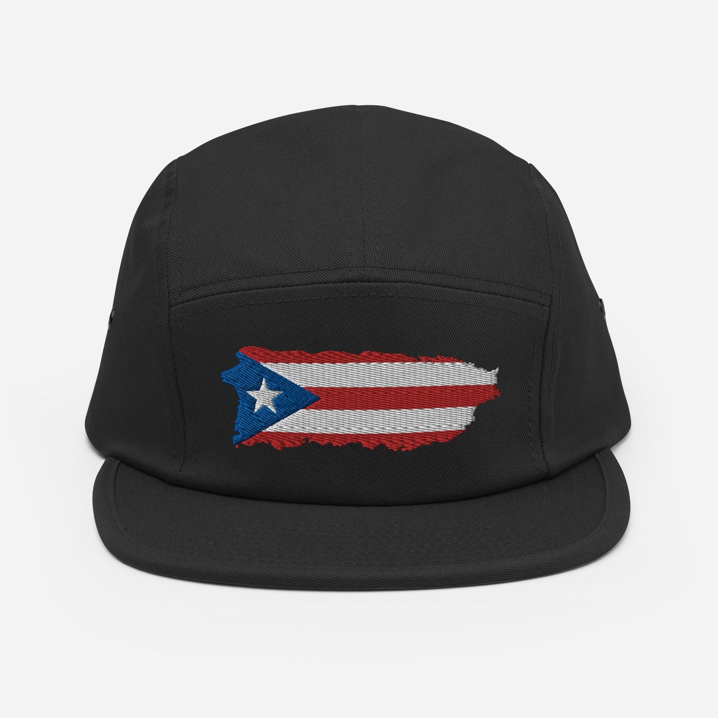 Five Panel Cap With the Island of Puerto Rico flag embroidered on the Front - Puerto Rican Day Parade - Celebrate your Borican roots