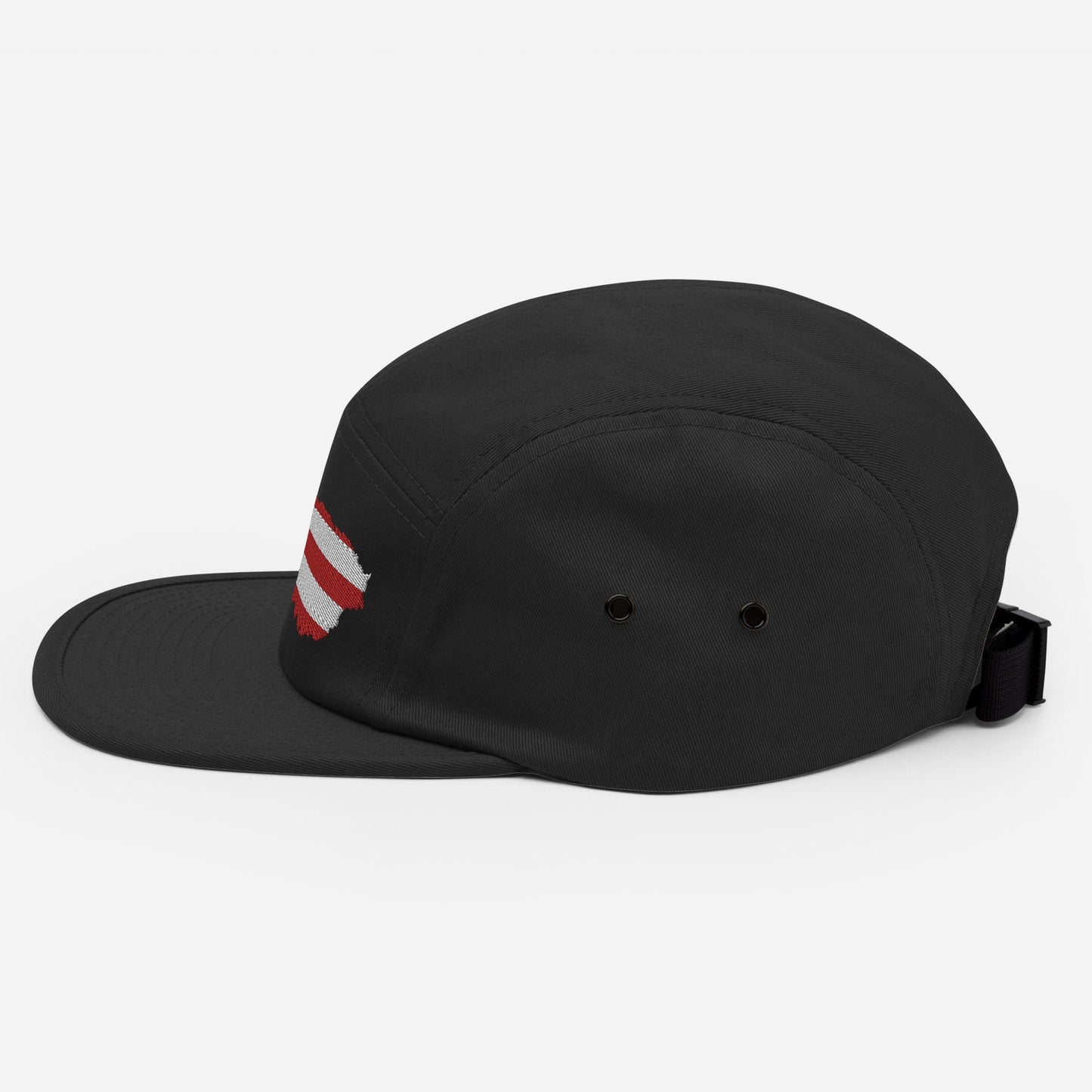 Five Panel Cap With the Island of Puerto Rico flag embroidered on the Front - Puerto Rican Day Parade - Celebrate your Borican roots
