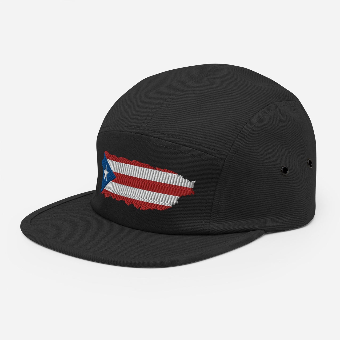 Five Panel Cap With the Island of Puerto Rico flag embroidered on the Front - Puerto Rican Day Parade - Celebrate your Borican roots