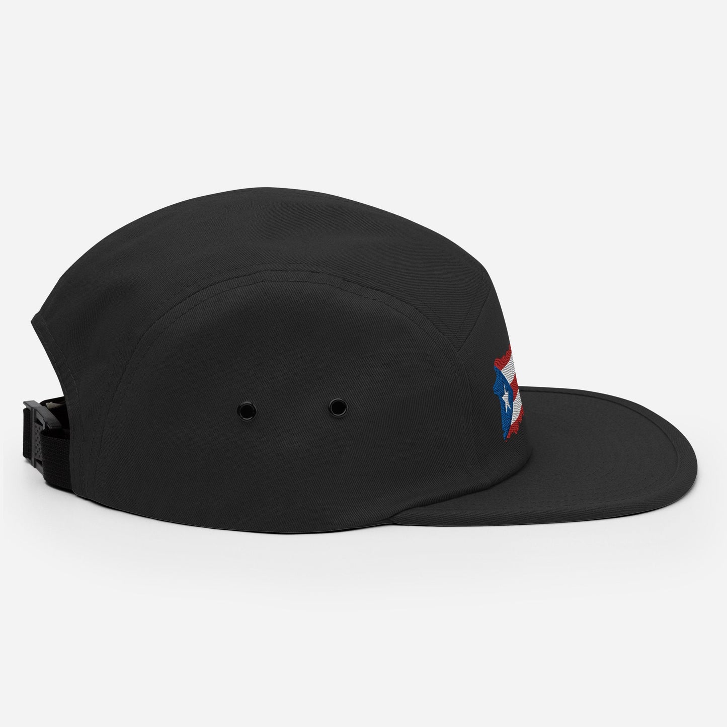 Five Panel Cap With the Island of Puerto Rico flag embroidered on the Front - Puerto Rican Day Parade - Celebrate your Borican roots