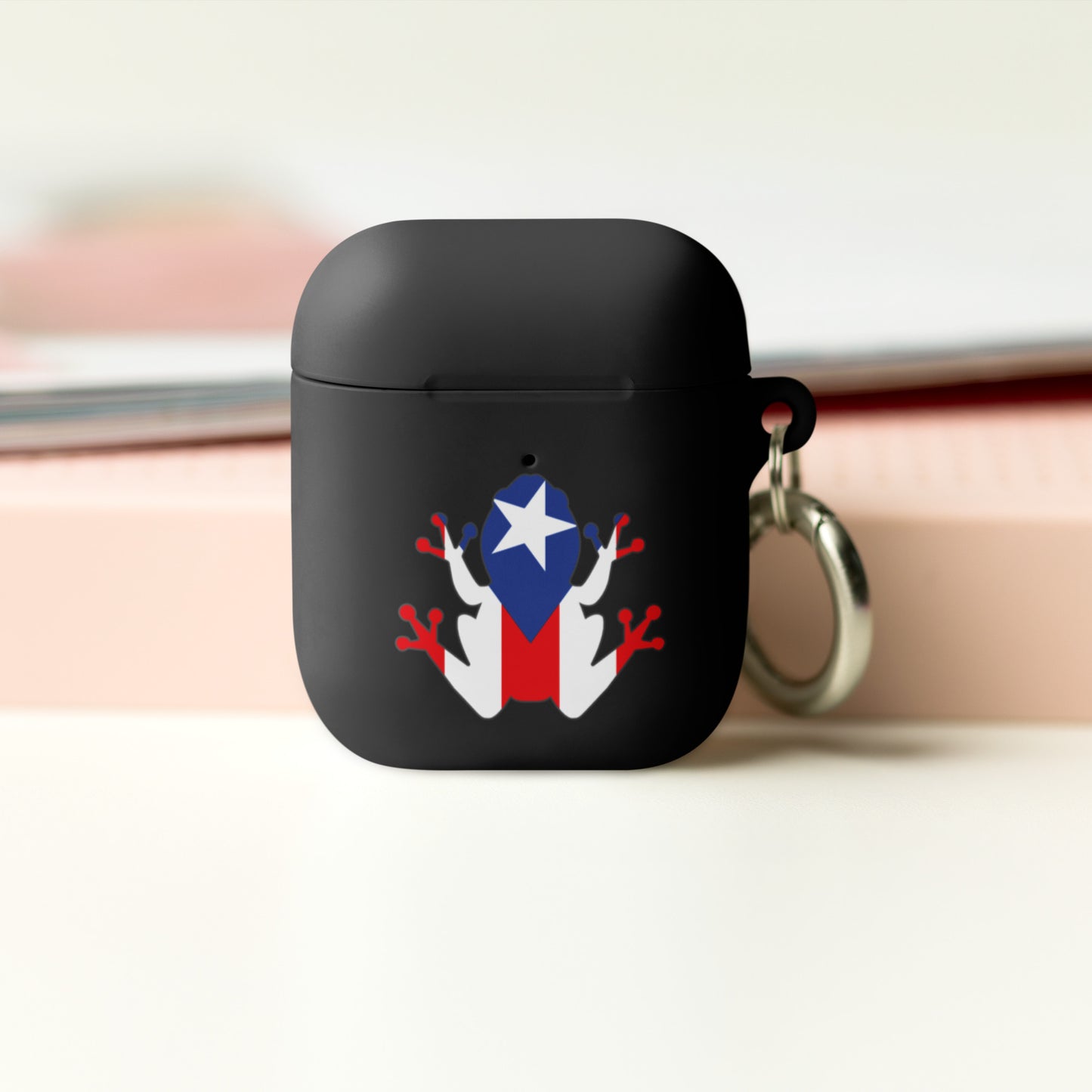 Rubber Case for AirPods® with Coqui Frog Design