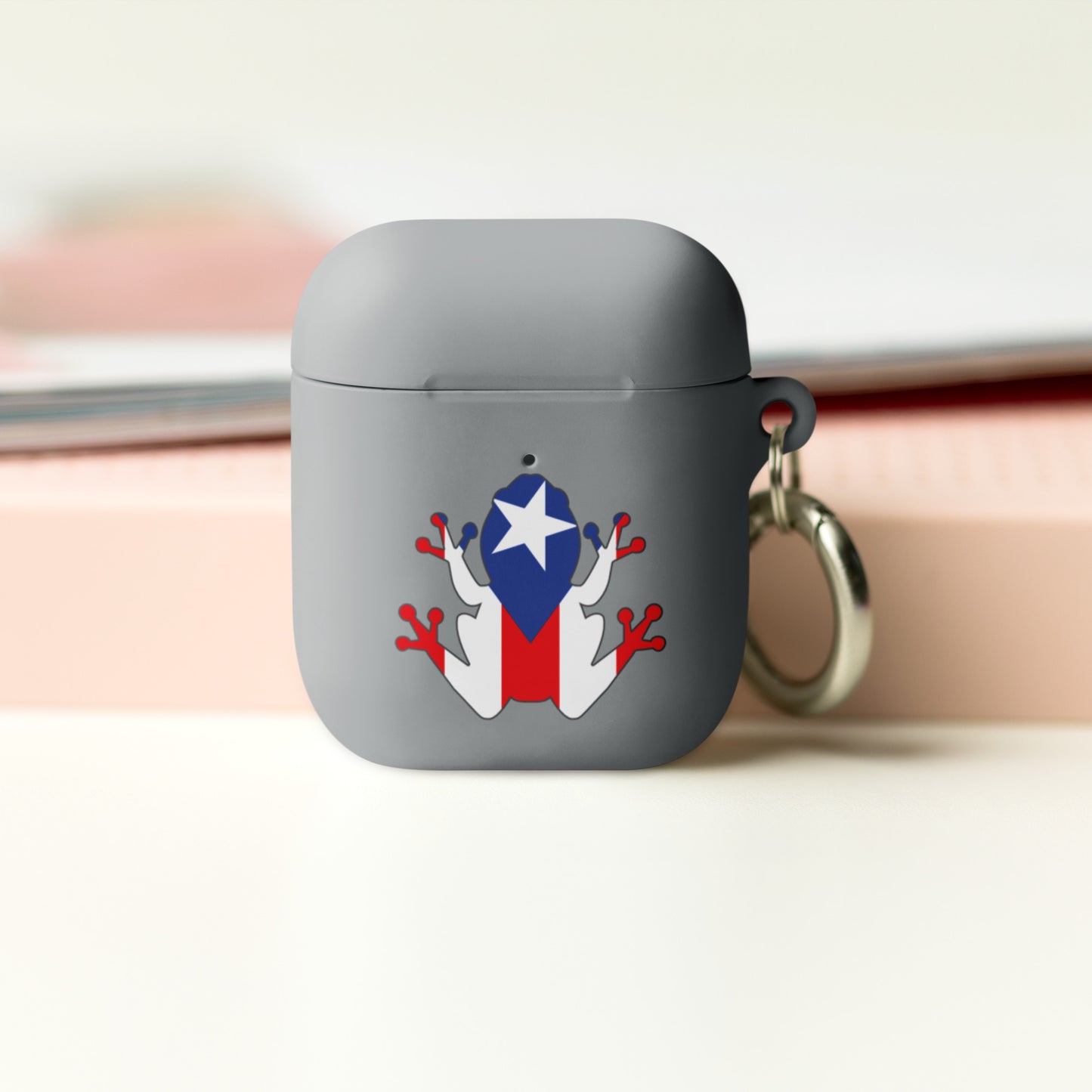Rubber Case for AirPods® with Coqui Frog Design