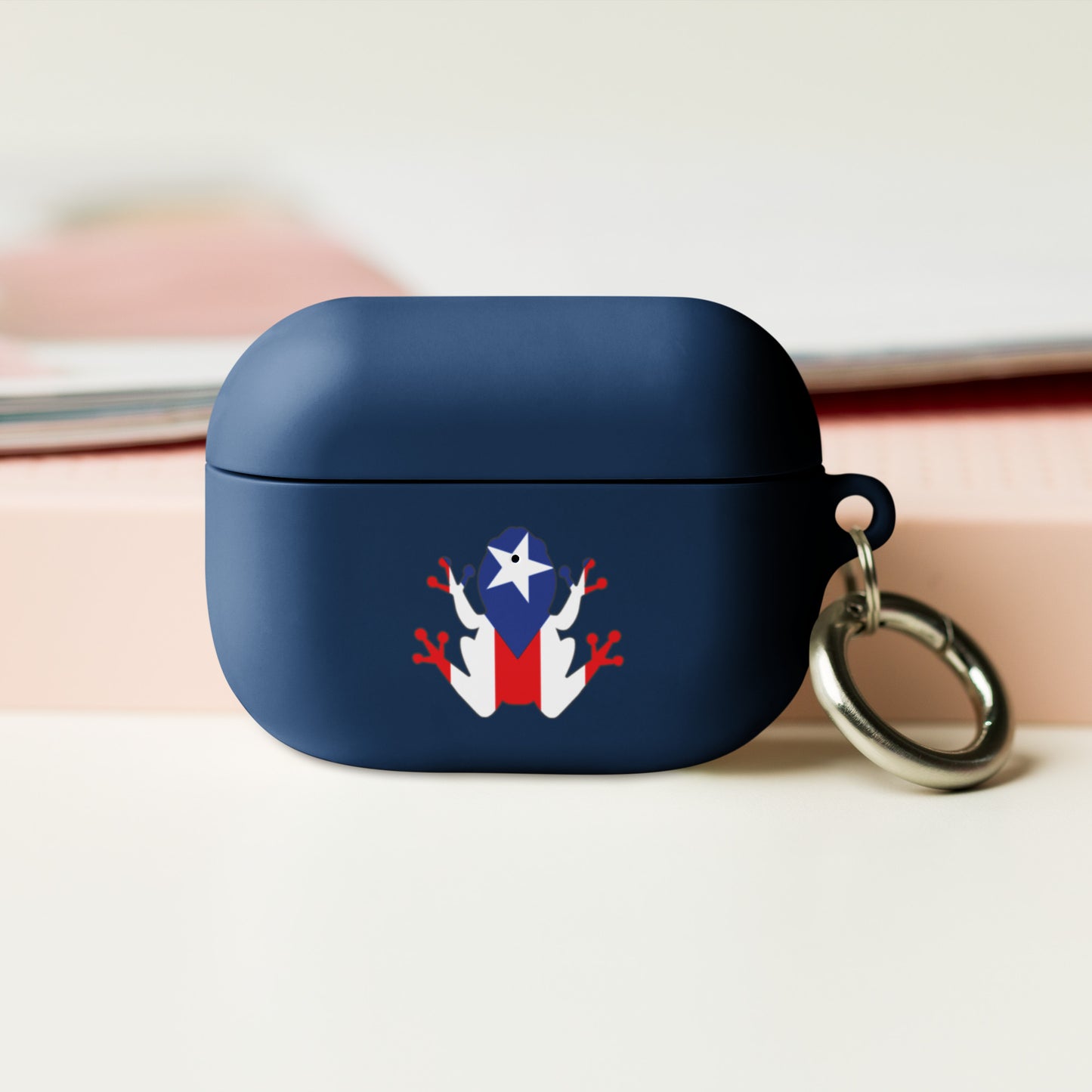 Rubber Case for AirPods® with Coqui Frog Design