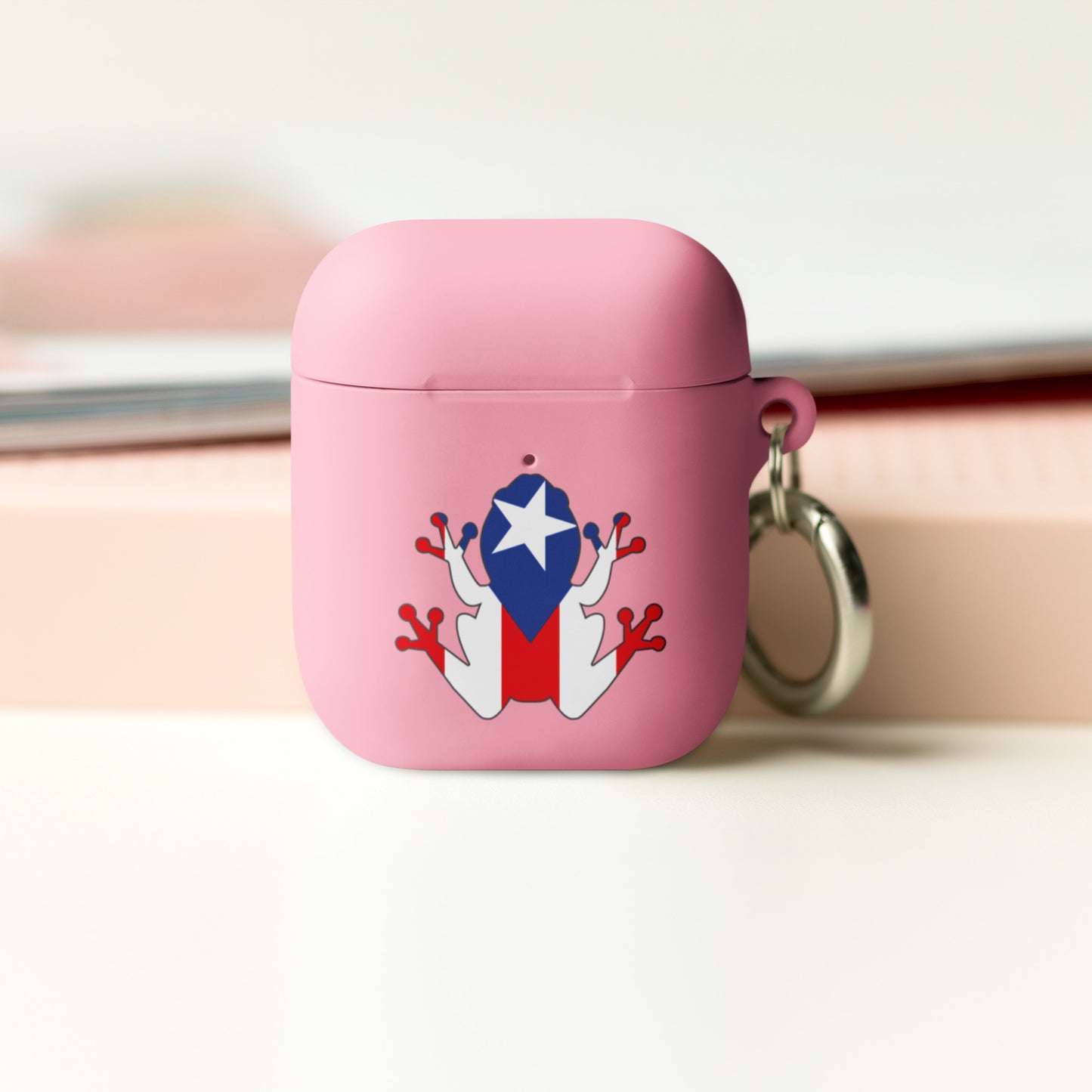 Rubber Case for AirPods® with Coqui Frog Design