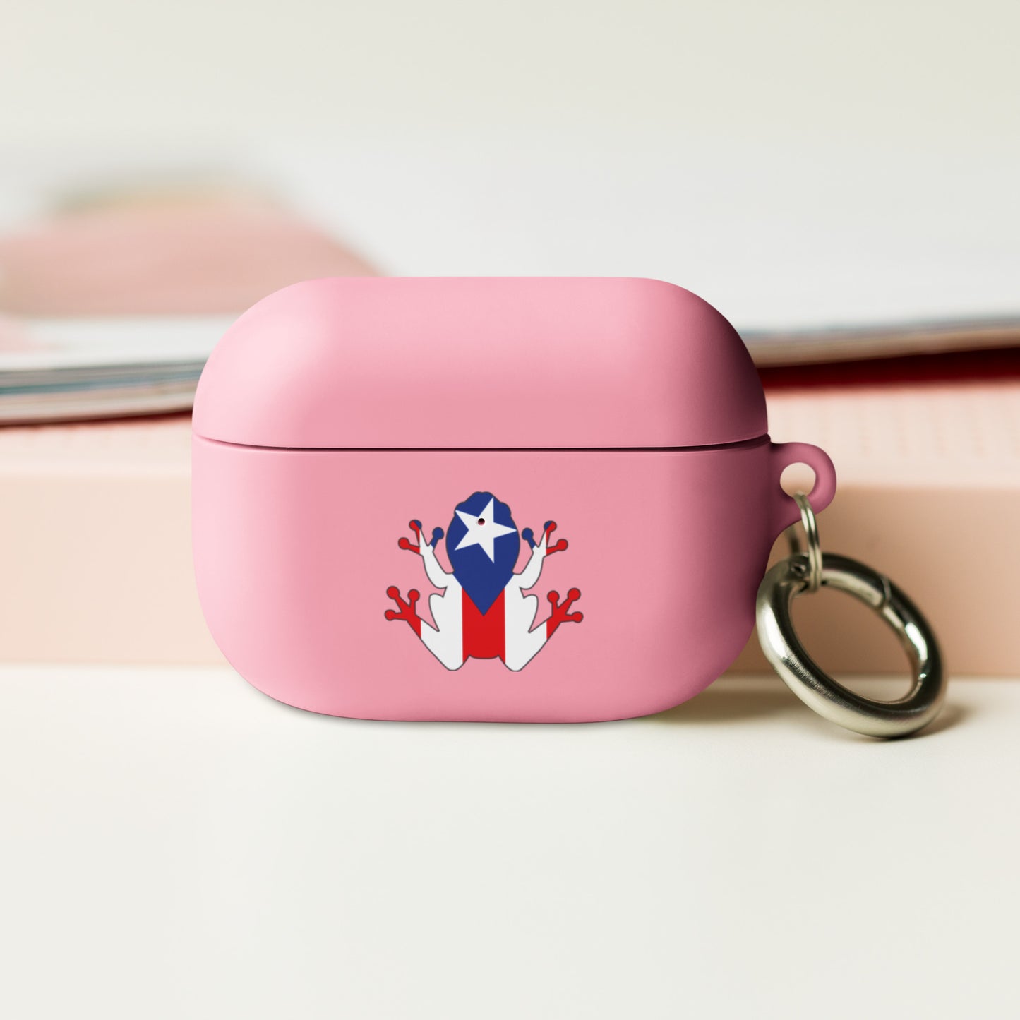 Rubber Case for AirPods® with Coqui Frog Design