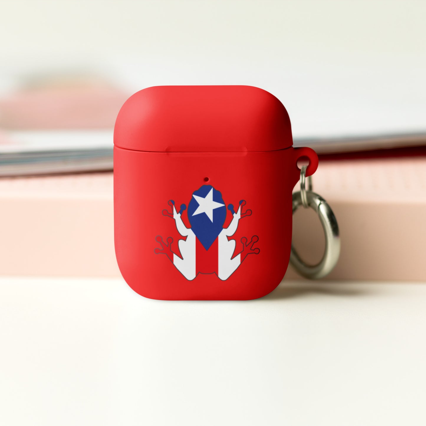 Rubber Case for AirPods® with Coqui Frog Design