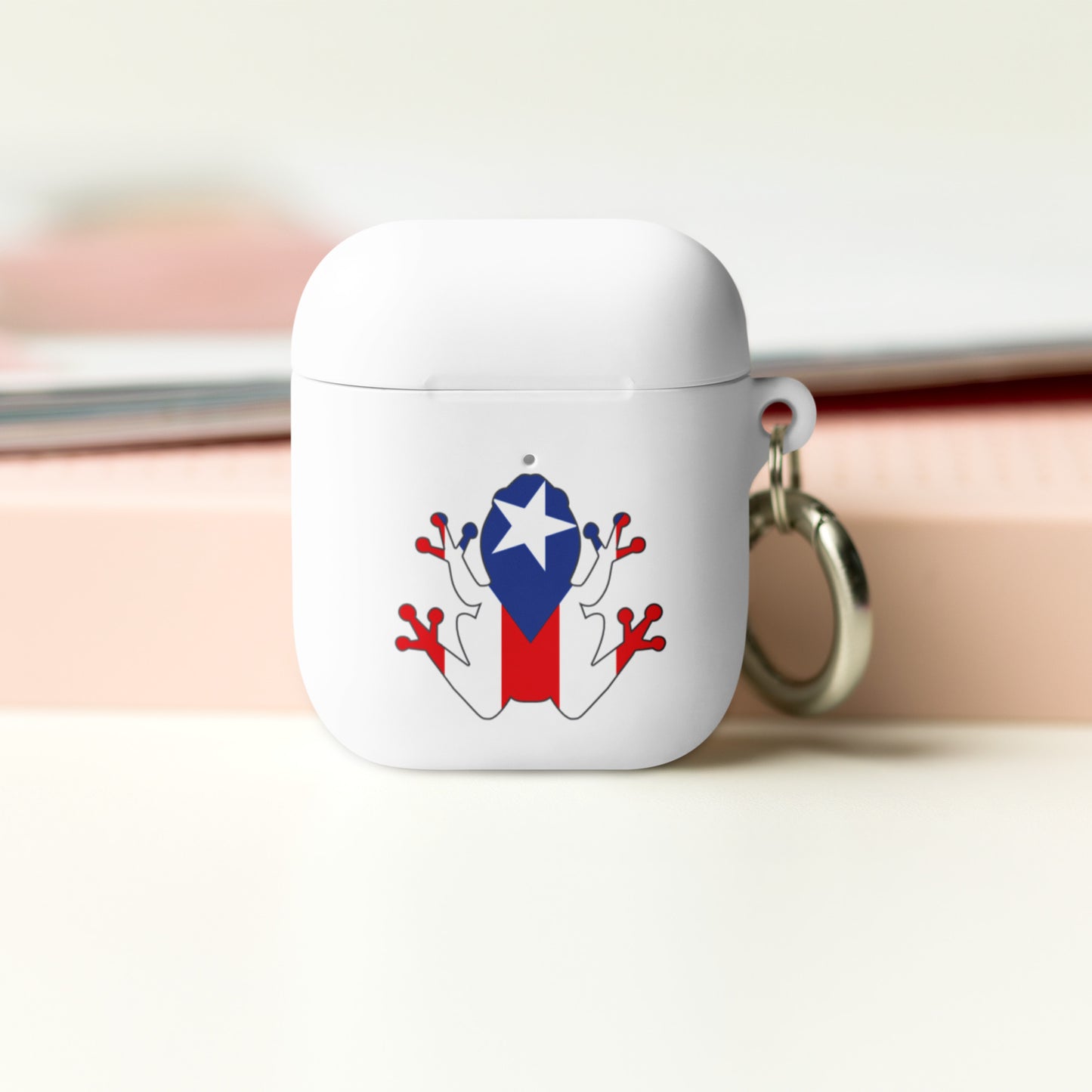 Rubber Case for AirPods® with Coqui Frog Design