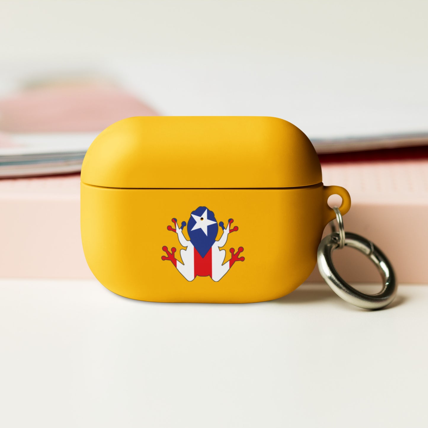 Rubber Case for AirPods® with Coqui Frog Design